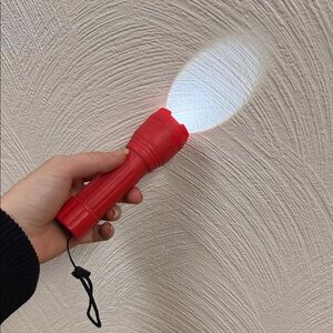 Red Flashlight with Wrist Strap